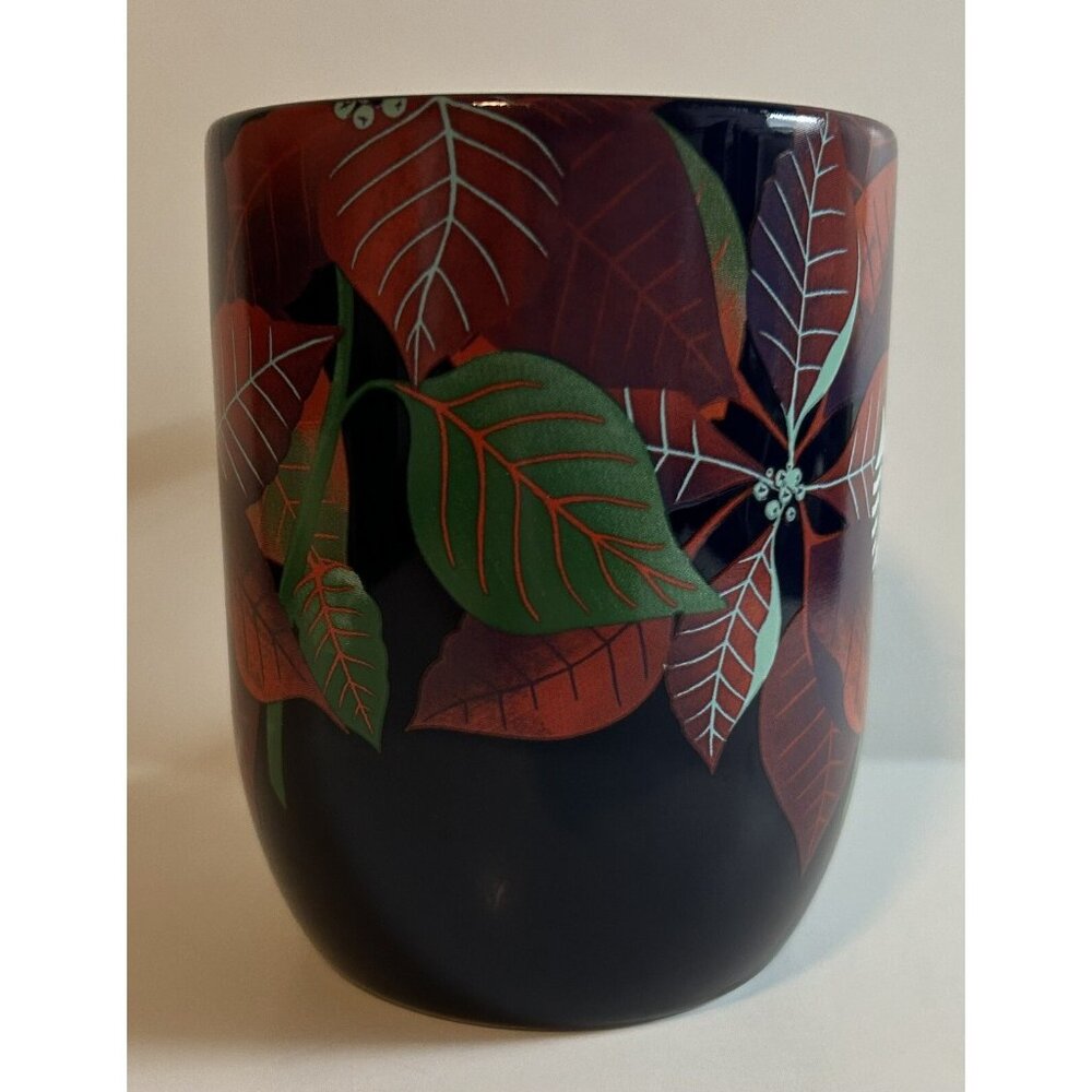 Starbucks Holiday Coffee Cup Mug Christmas Poinsettia Festive Thailand 12 Ounces - Picture 4 of 8